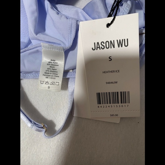NWT $85 Jason Wu Mesh Band Underwire Thong Bodysuit Heather Ice [‎ Small ] - Picture 12 of 12
